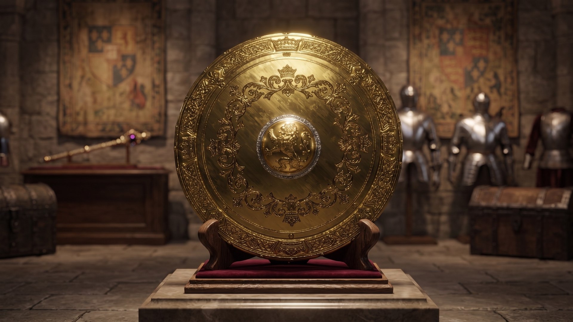 3D Fantasy Round Shield Regalia - 4 Skins PBR Game Ready model https://p.turbosquid.com/ts-thumb/rF/evZpzL/AZ/3/jpg/1783622823/1920x1080/fit_q87/f88ac8f00ec6ca7d2a22f015a24c5455703d57fc/3.jpg