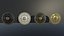 Fantasy Round Shield Regalia - 4 Skins PBR Game Ready