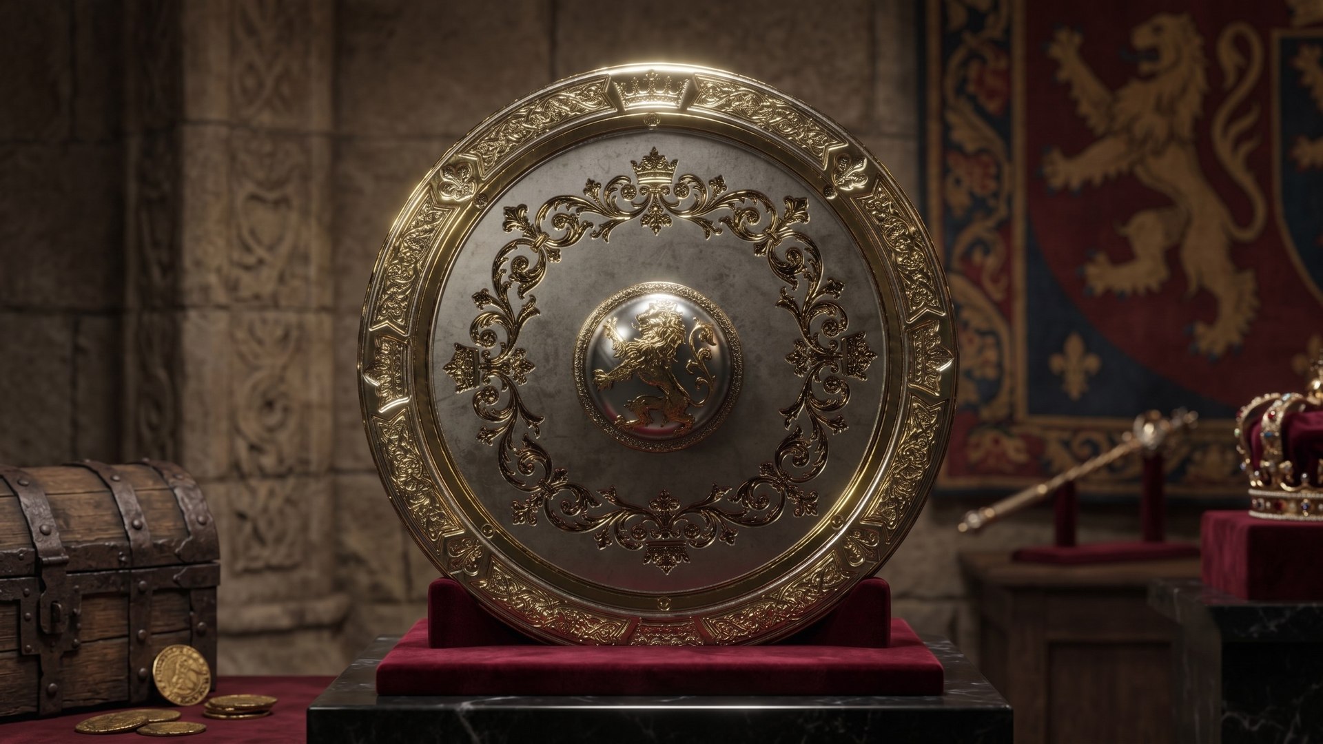 3D Fantasy Round Shield Regalia - 4 Skins PBR Game Ready model https://p.turbosquid.com/ts-thumb/rF/evZpzL/cS/4/jpg/1783622824/1920x1080/fit_q87/301c71641f6d247abf96022f5e486a530f062f5c/4.jpg
