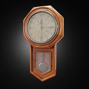 Vintage wall clock 3D