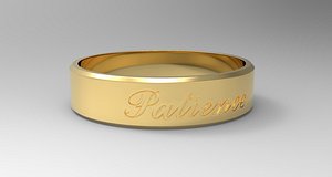 Patience Ring Gold 3D model