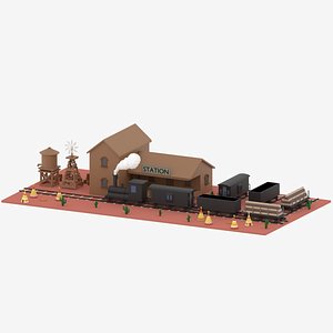 Old Wild West Train and Staion