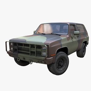 Military offroad vehicle PBR 3D model