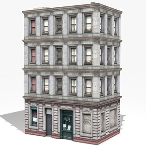 Apartment Building 26 Low Poly