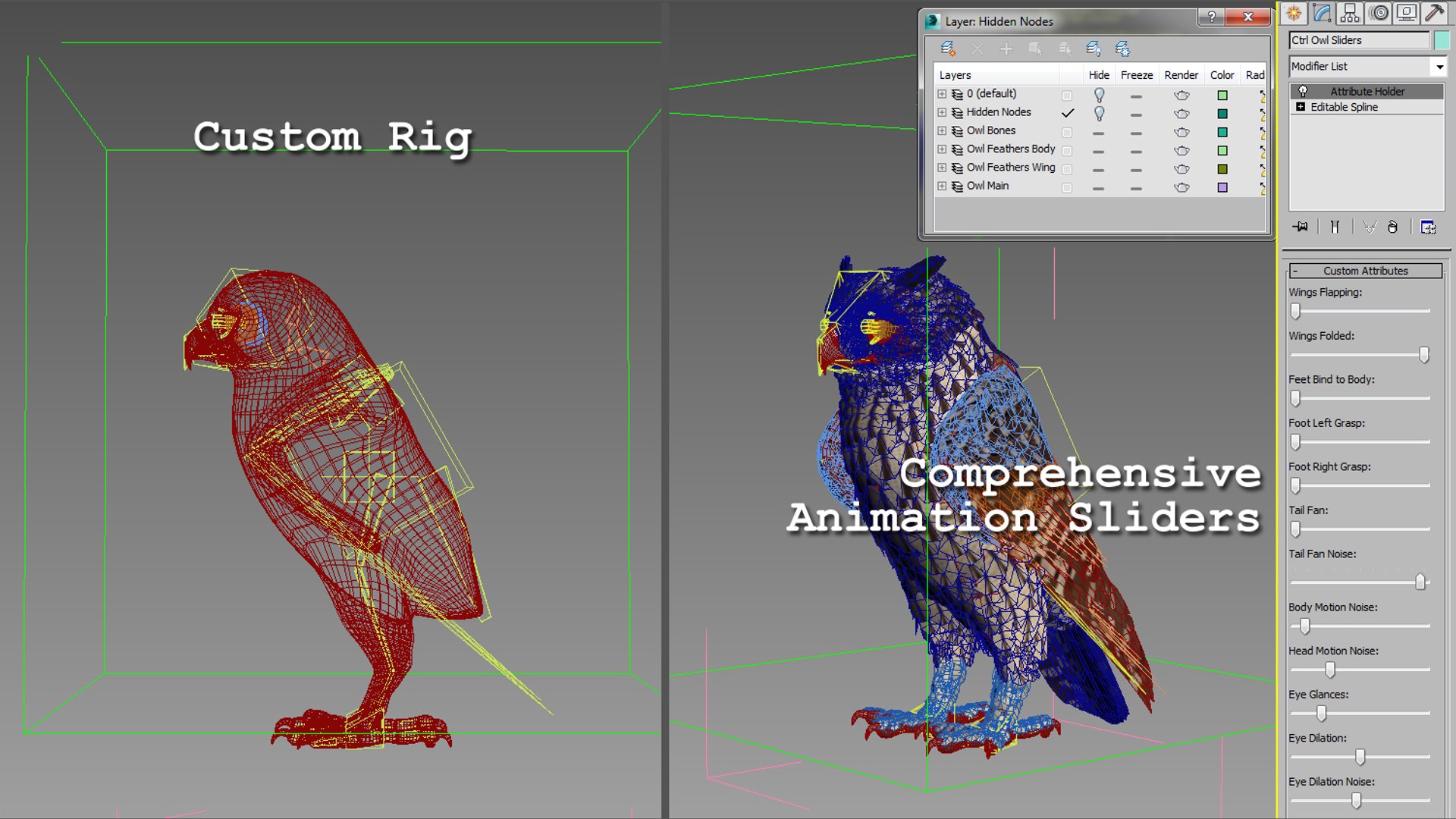 Owl Rigged Animation 3D - TurboSquid 1508938