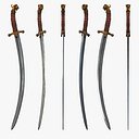 Fantasy Sword RPG Avarian Sabre Blade Curved Sword Khopesh Saber Sickle