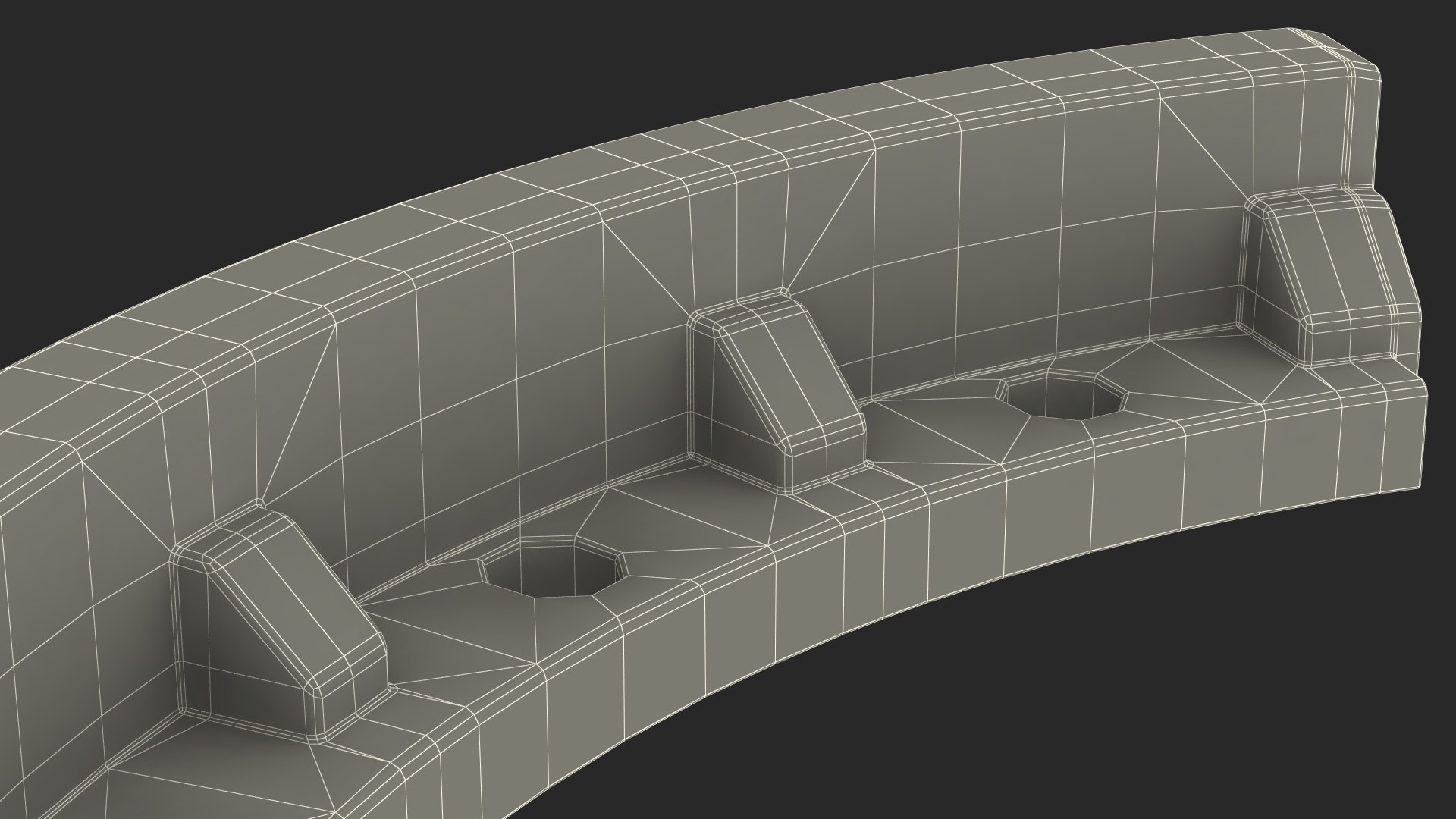 Concrete Curb Rounded Section 3D Model - TurboSquid 2016278