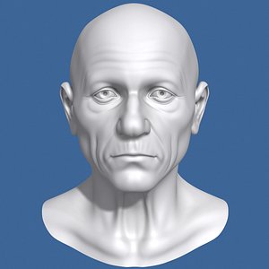 Old Man Head 3d Model