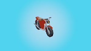 Low Poly Roadster Motorcycle
