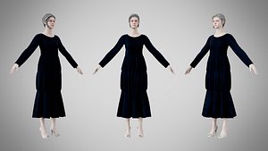 Dress 25 Midnight Velvet Weave