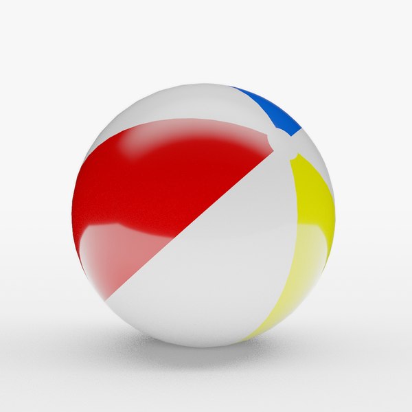 3D Beach ball colorfull 3D model