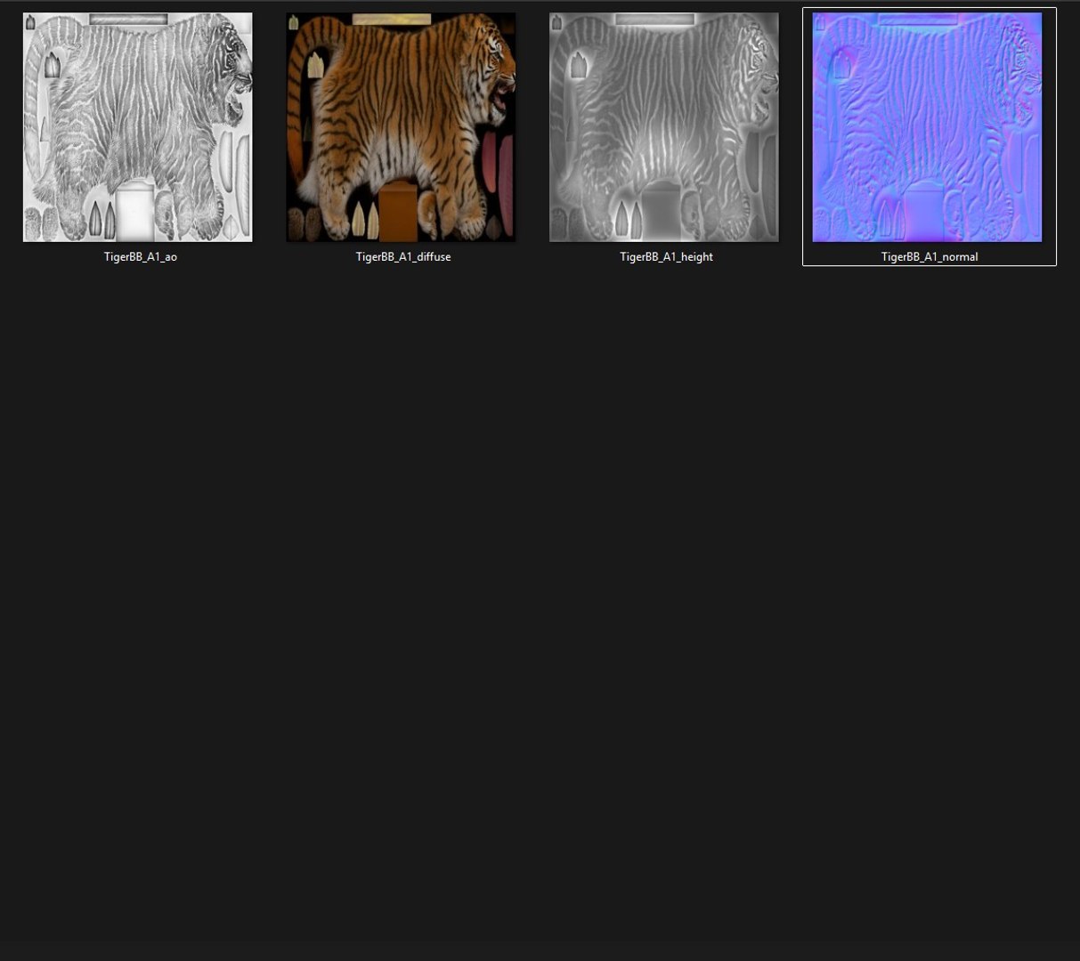 Tiger BaBy-A1 model https://p.turbosquid.com/ts-thumb/rG/LYs0eS/zh/unwrap1/jpg/1755248042/1920x1080/fit_q87/b52dfa7a9cbe2ce494b841238f6610999bd0a656/unwrap1.jpg