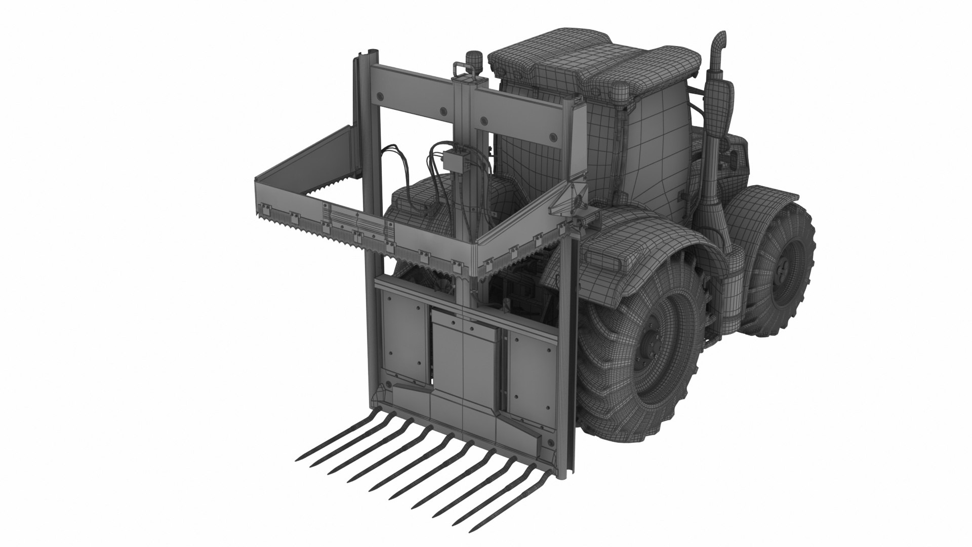 Tractor With Silage Cutter Model - TurboSquid 2018389