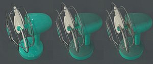 3D vintage fan model