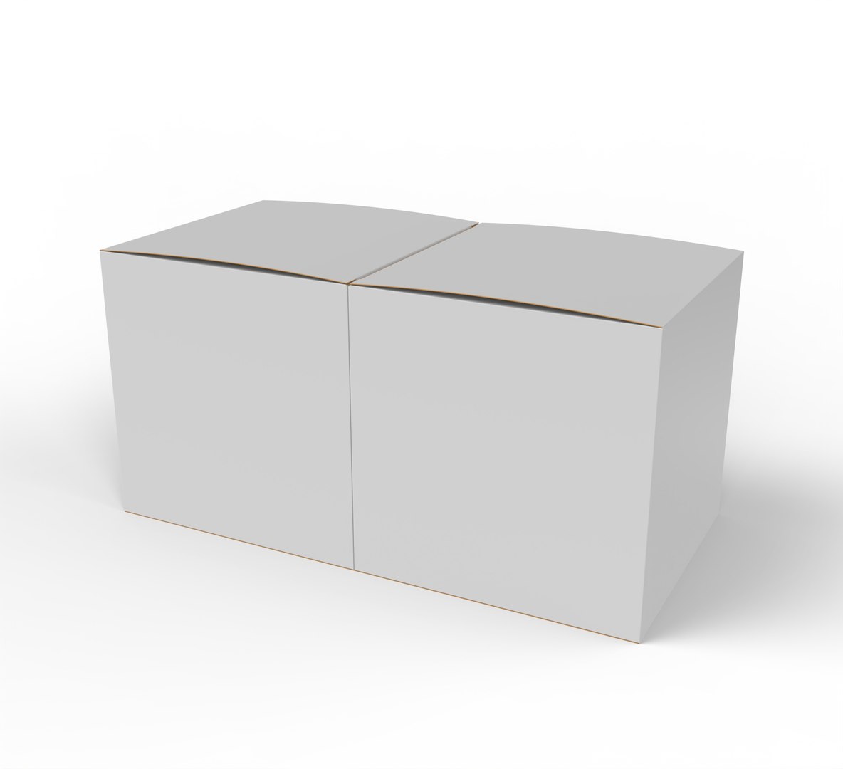 3D Double Box Packaging Box 150x150x150mm - TurboSquid 2318048