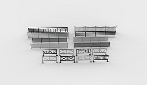Fences Model set 3D model 3D