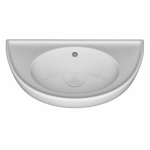 Wall Hung semi circle Wash Basin