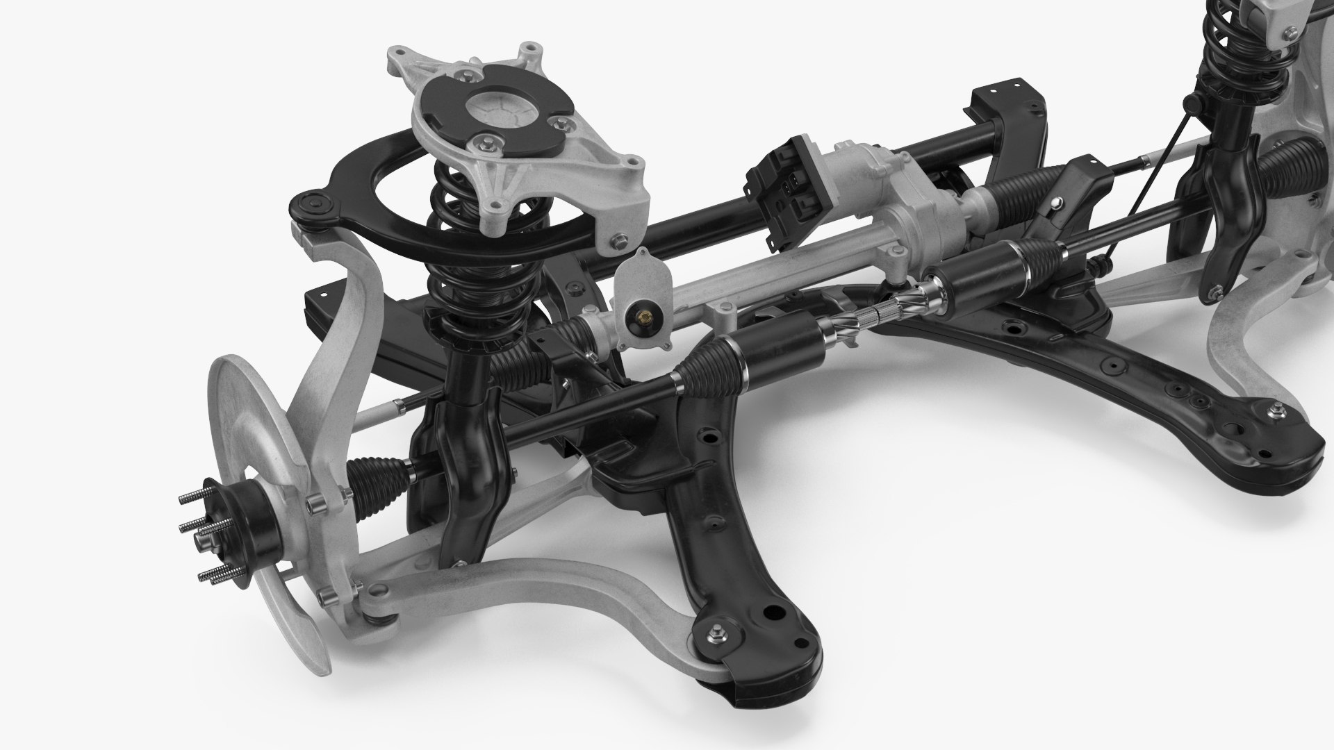 MacPherson Front Suspension Assembly With Rack-and-Pinion Steering 3D ...