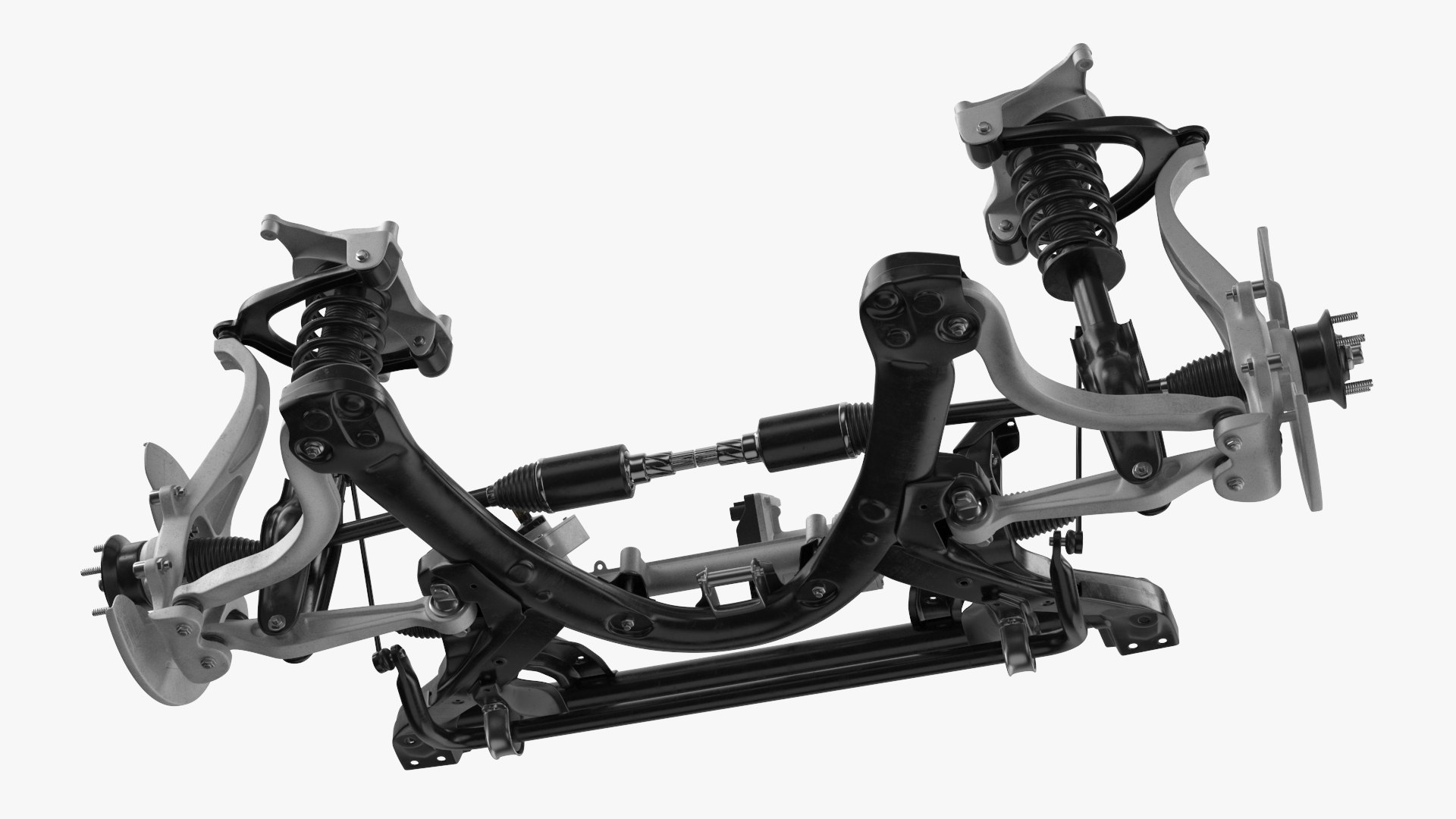 MacPherson Front Suspension Assembly With Rack-and-Pinion Steering 3D ...