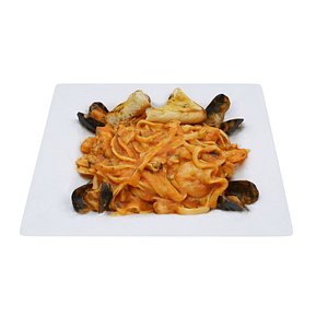 3D seafood pasta