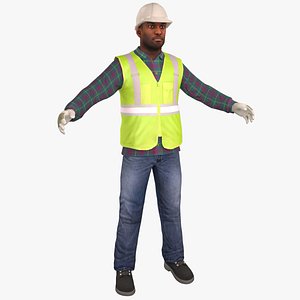 3D construction worker standard model