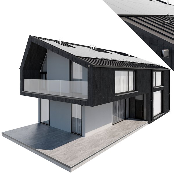 3D Modern house 21 model