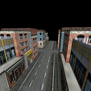 maya street modelled