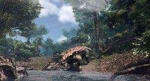 Edmontonia Jurassic Dinosaur VR / AR / low-poly 3D model