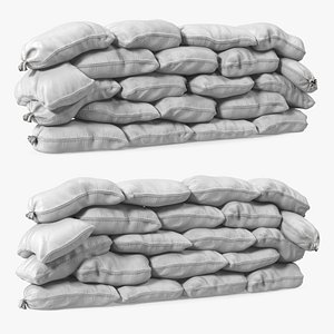 3D model Polypropylene Sandbag Barricade