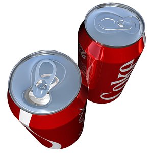 open coke cans 3d model