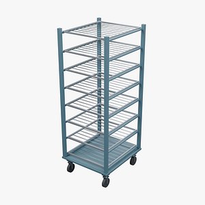 3D model Eight-Tray Bakery Cooling Rack