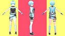 Futuristic Blue Hair Anime Girl