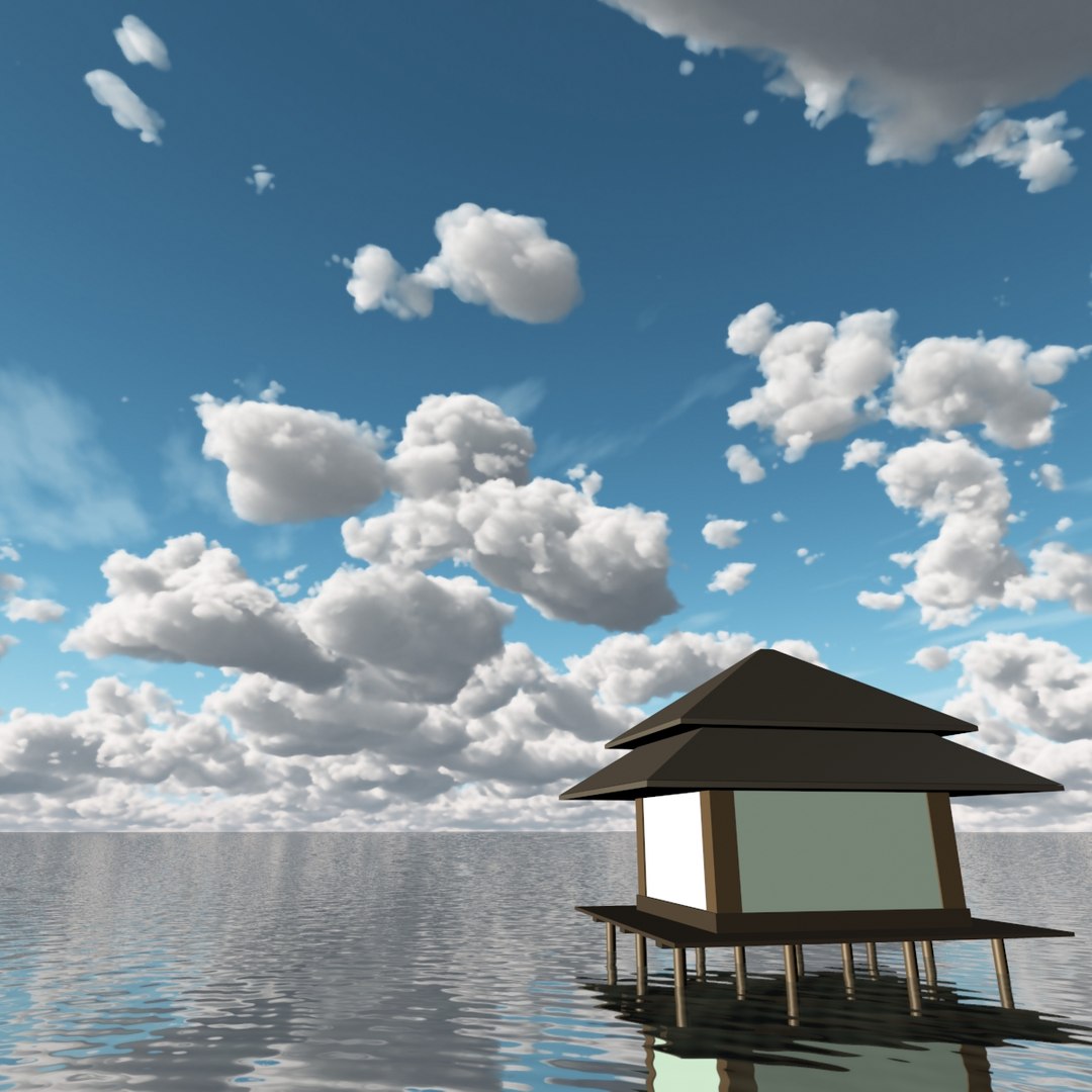 3d sky clouds model