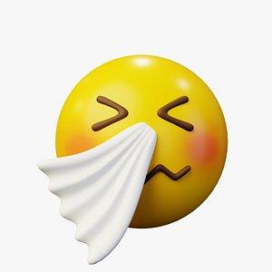Sneezing Emoticon Emoji or Smiley