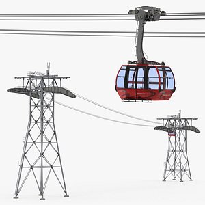 peak 2 gondola lift 3D model