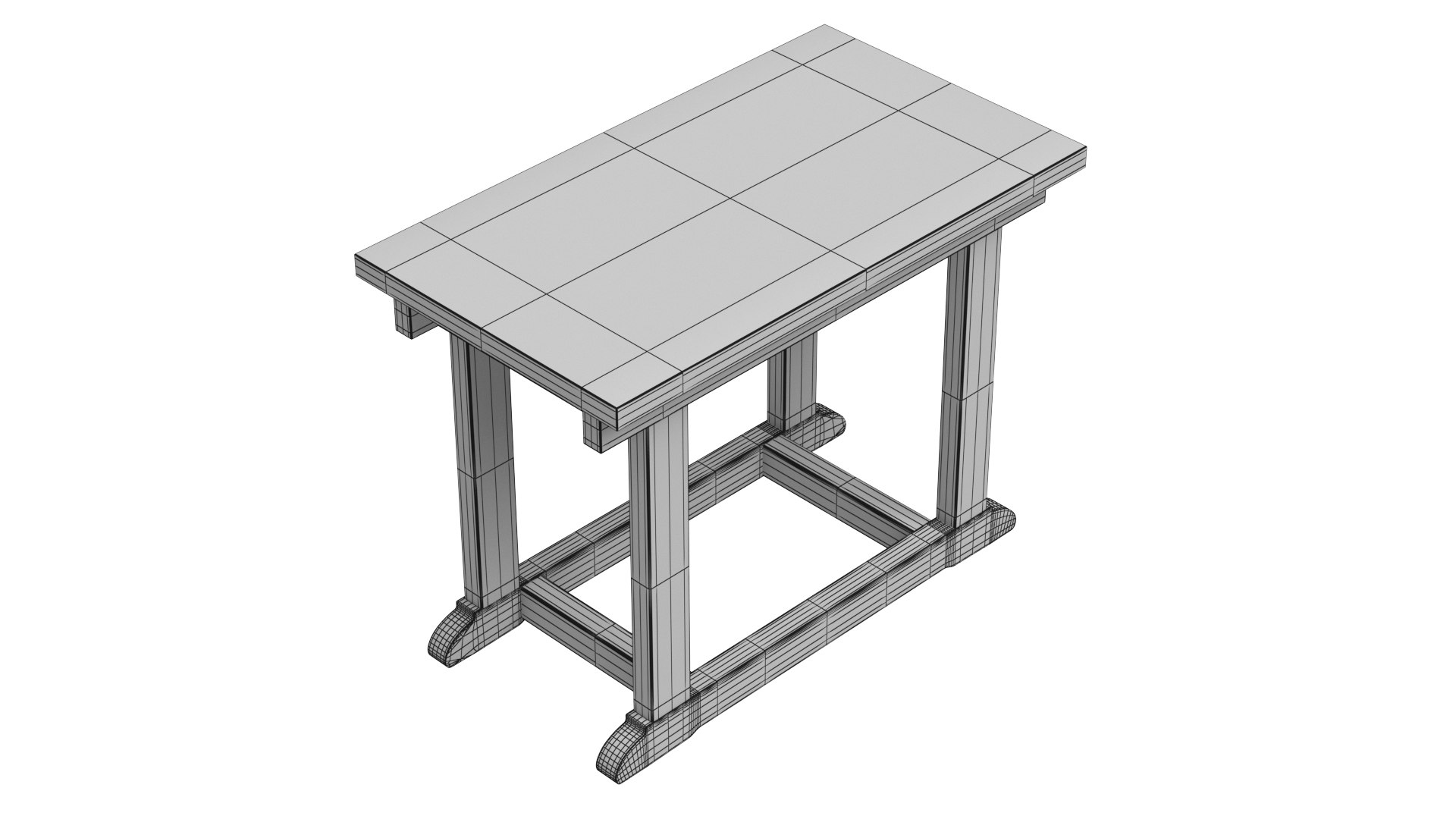 Zinc Top Console Table Model TurboSquid 2157423   Zinctopconsoletable7 