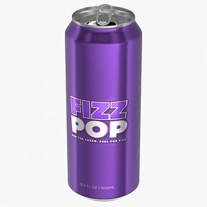 3D model Open Standard Soda Can 500ml V2