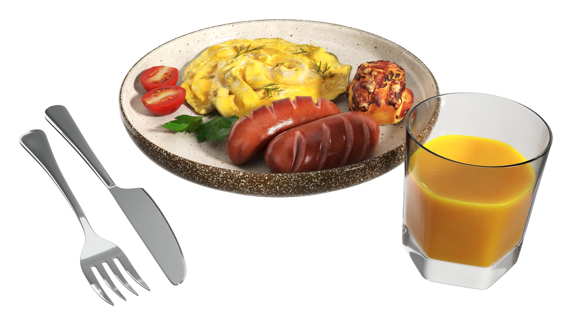 3D Breakfast with omlette sausages and juice model https://p.turbosquid.com/ts-thumb/rH/93Dxcd/yf/004/jpg/1783619368/1920x1080/fit_q87/8633308e80fa547f6329485eae5187d09e6f78f8/004.jpg