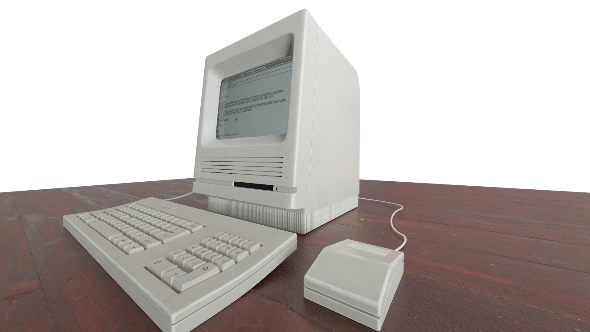 Mac SE30 Model Old Computer Model 3D model - TurboSquid 1980032