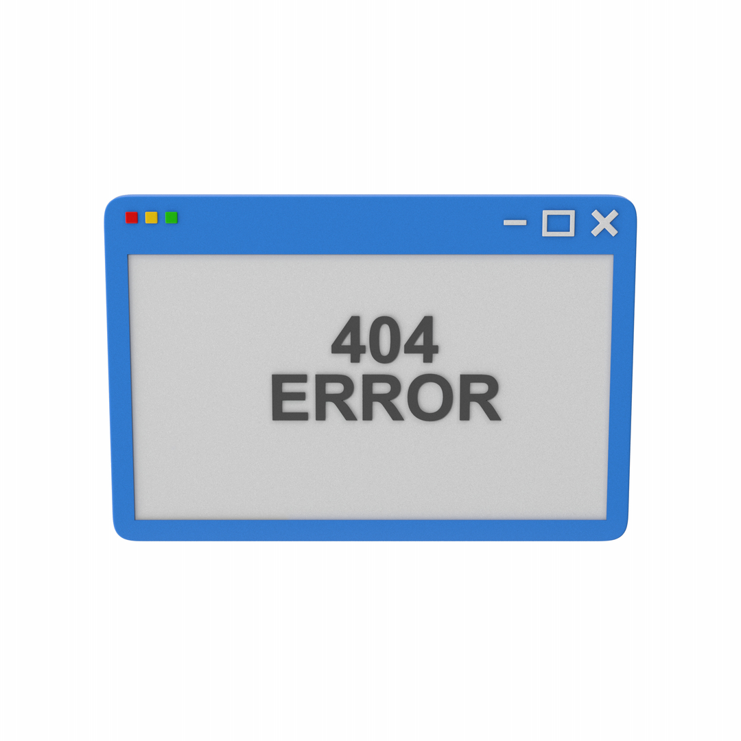 3D model Error 404 Browser Window https://p.turbosquid.com/ts-thumb/rH/KLemfy/FE/p/png/1754990256/1920x1080/turn_fit_q99/e3a1603988d743e20964a408acec6956d4015e50/p-1.jpg