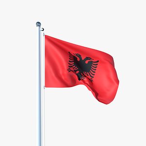 3D Animated Flag of Albania