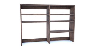 wooden library 3D