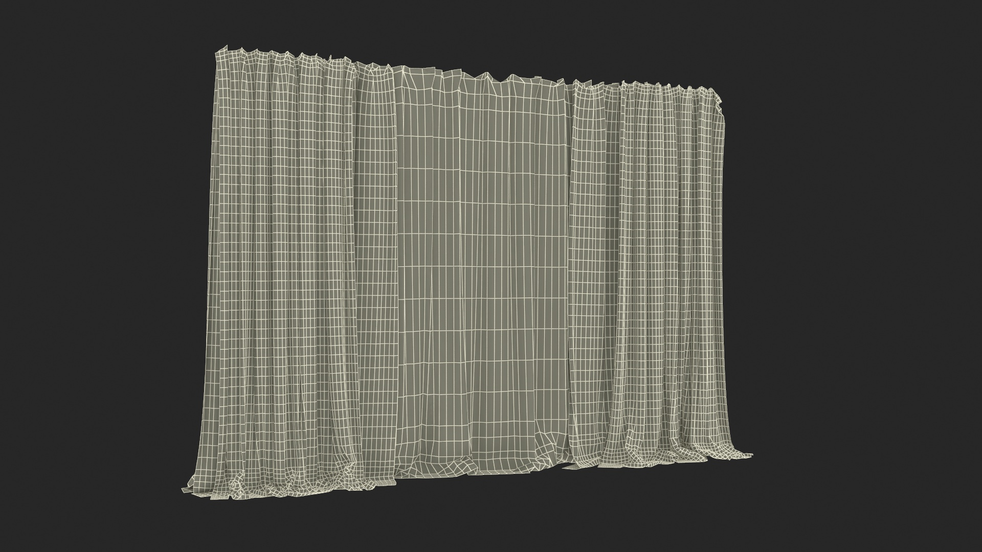 Curtains With Drapery Cream 3D Model - TurboSquid 2190259