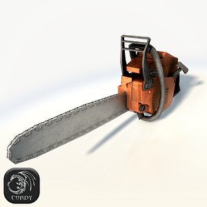 3d model realistic chain saw