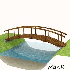 wooden bridge 3d 3ds