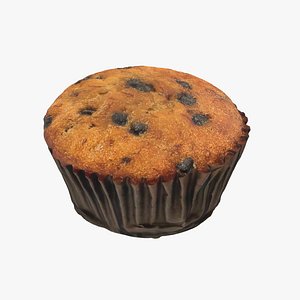 3D model Chocolate Chip Cupcake - Photo Scan
