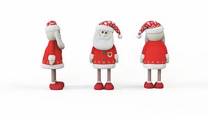 3D Santa Claus stuffed toy