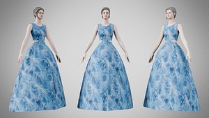 3D Dress 32 Ocean Frost v3 model