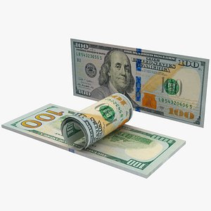 100 dollar 3D model