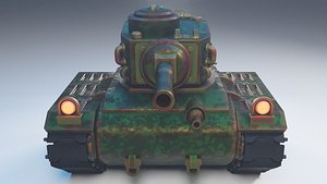 TANK RIGGED AND ANIMATED 3D model